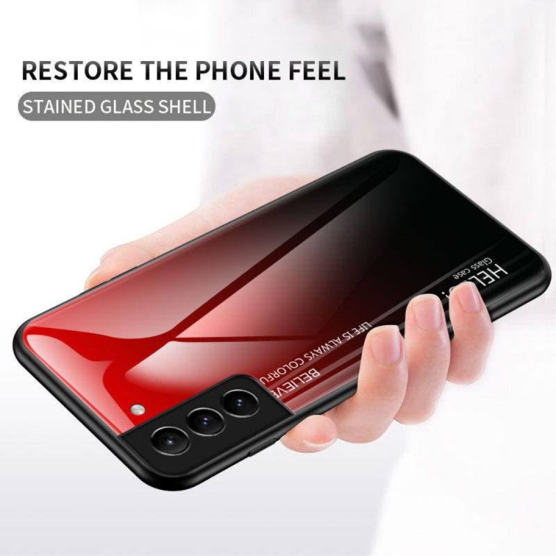 Θήκη Samsung Galaxy S22 5G Tempered Glass Γεια Σας