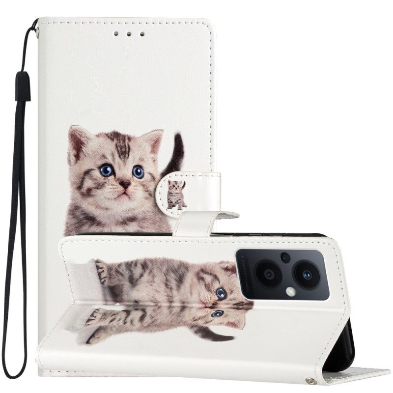 Κάλυμμα Oppo Reno 8 Lite με κορδονι Strappy Kitten