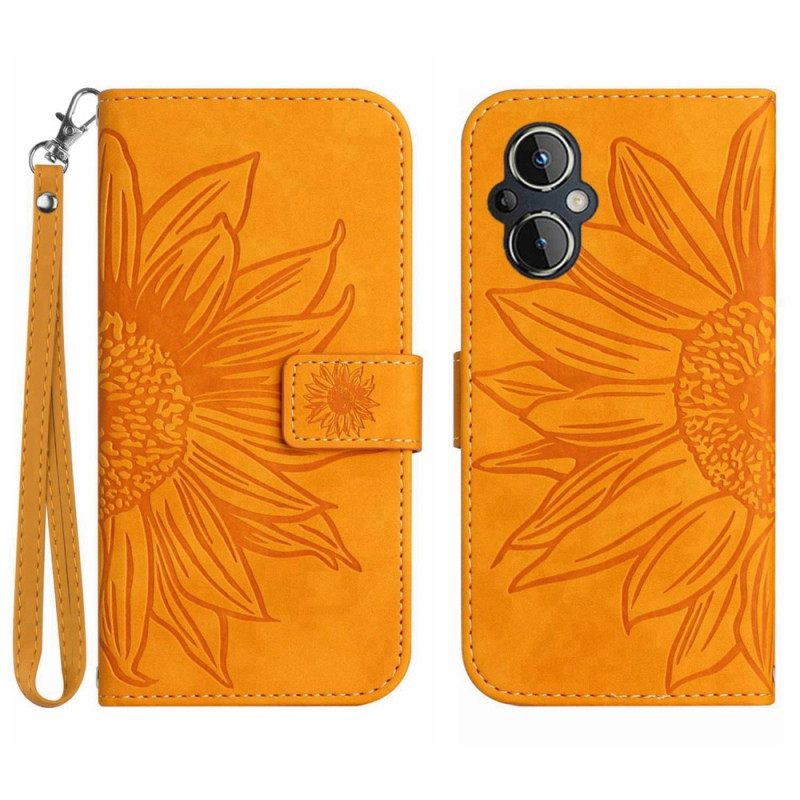 Κάλυμμα Oppo Reno 8 Lite με κορδονι Strappy Sunflower