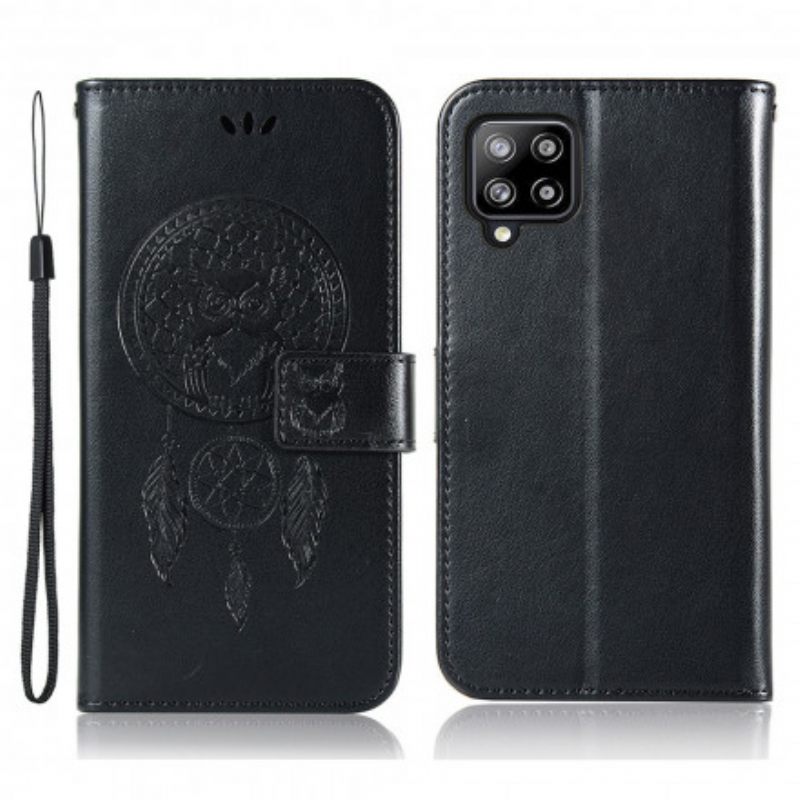 δερματινη θηκη Samsung Galaxy A22 Δερμάτινο Εφέ Dreamcatcher Owl