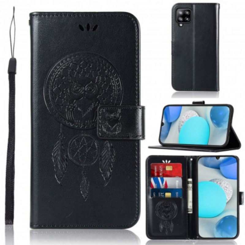 δερματινη θηκη Samsung Galaxy A22 Δερμάτινο Εφέ Dreamcatcher Owl