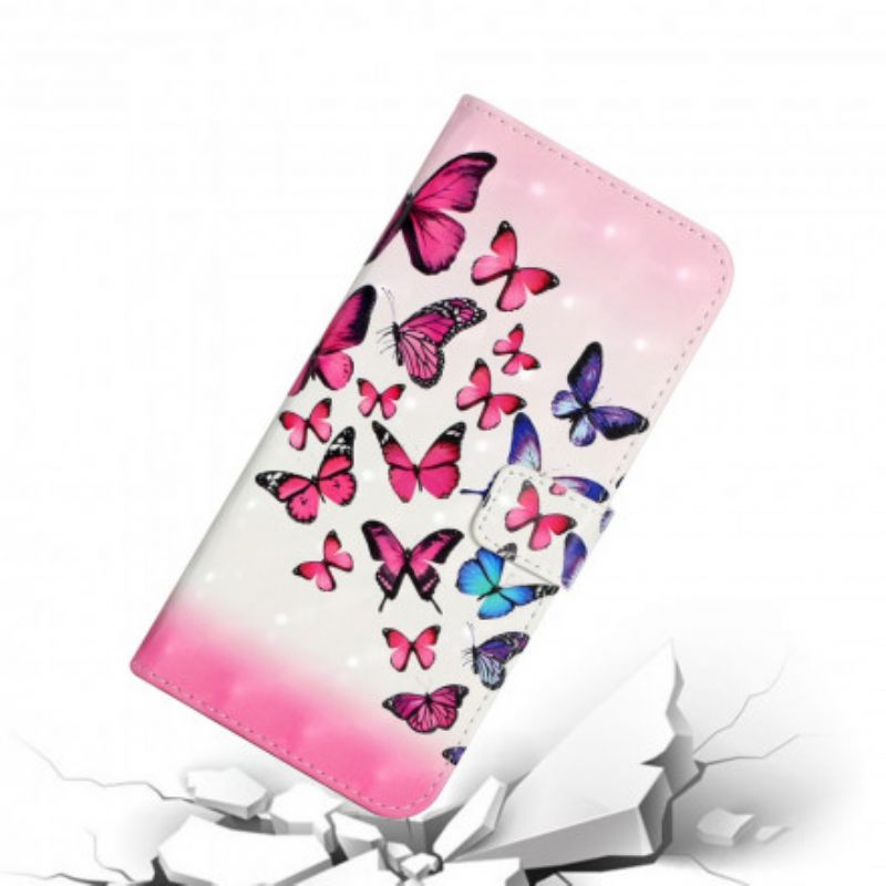 Κάλυμμα Samsung Galaxy A22 με κορδονι Flight Of Butterflies Στο Lanyard