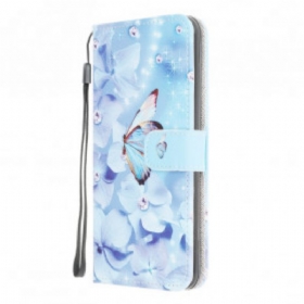 Κάλυμμα Samsung Galaxy A22 με κορδονι Strappy Diamond Butterflies