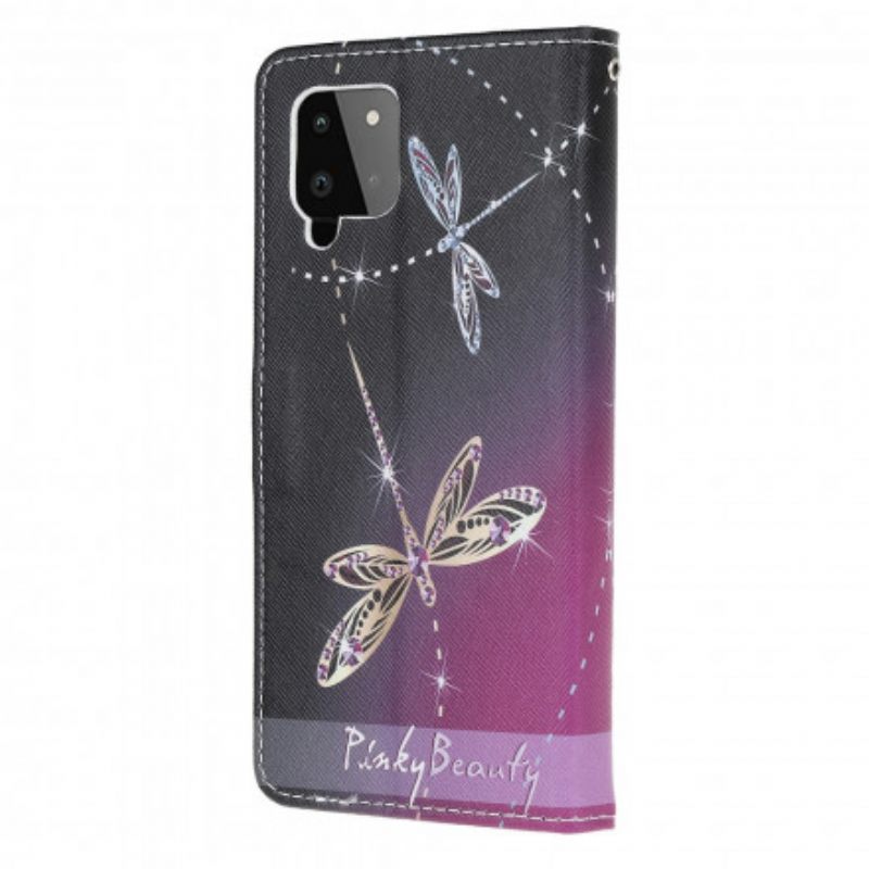 Κάλυμμα Samsung Galaxy A22 με κορδονι Strappy Dragonflies