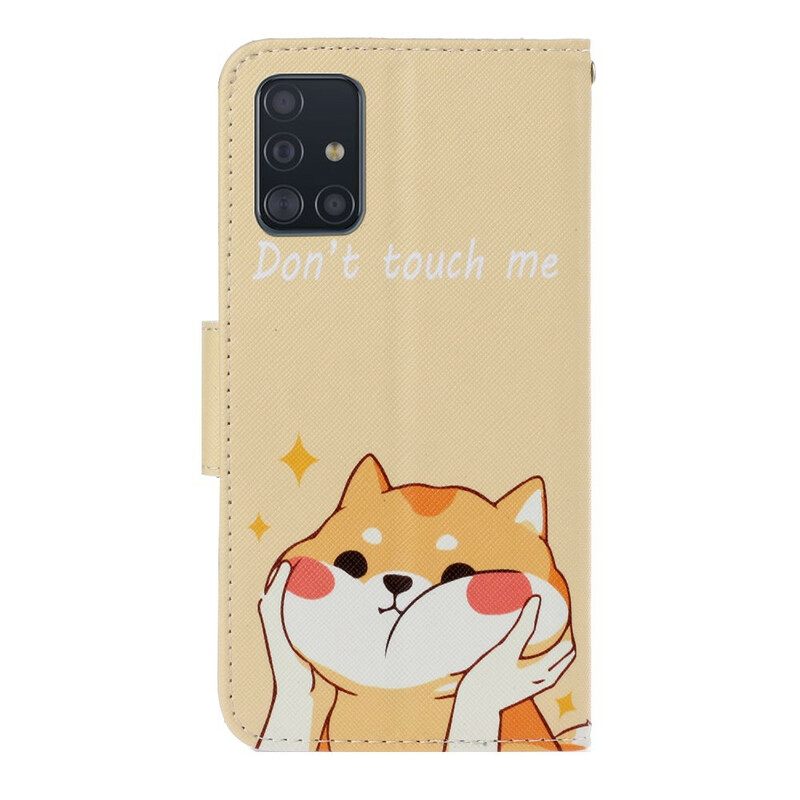 Κάλυμμα Samsung Galaxy A71 με κορδονι Cat Don't Touch Me With Strap