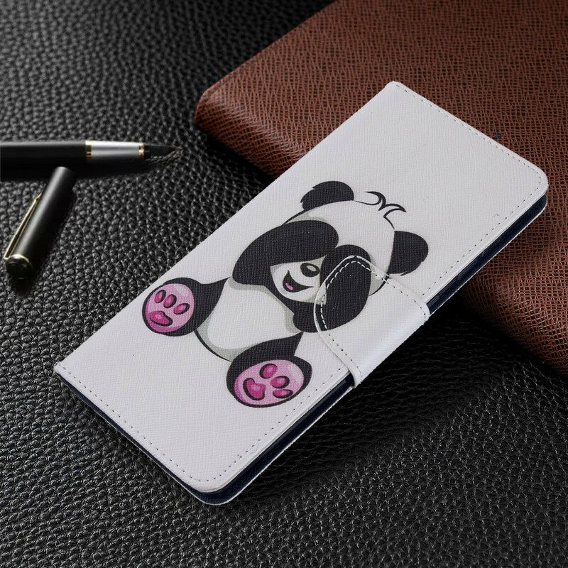 Θήκη Flip Samsung Galaxy A71 Panda Fun