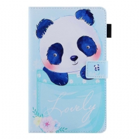 Θήκη Flip Samsung Galaxy Tab A7 Lite Χαριτωμένο Panda