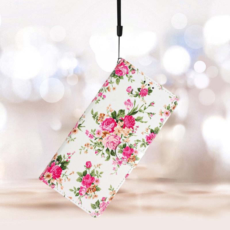 Κάλυμμα Samsung Galaxy A53 5G με κορδονι Strap Liberty Flowers