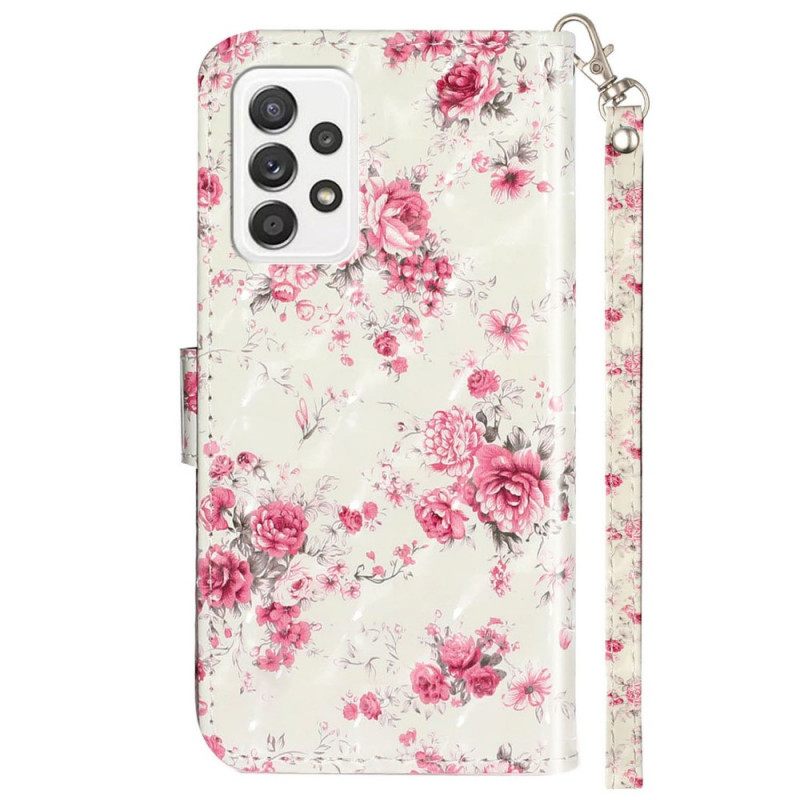 Κάλυμμα Samsung Galaxy A53 5G με κορδονι Strap Liberty Flowers