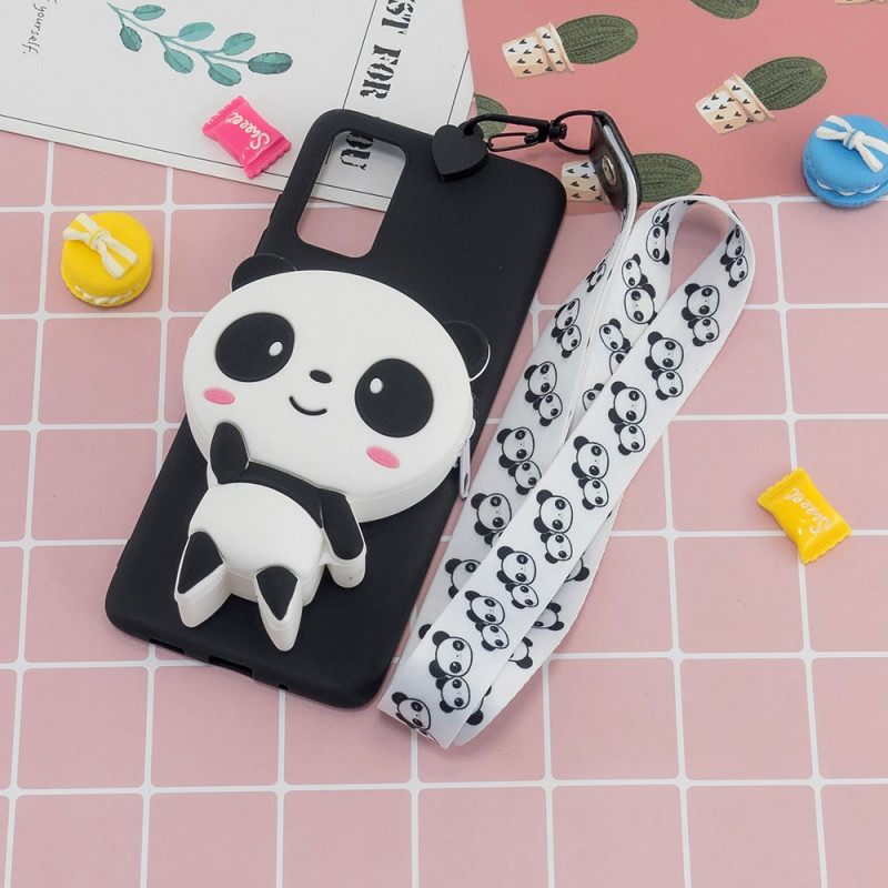 Θήκη Samsung Galaxy A53 5G 3d Panda Με Κορδόνι Carabiner