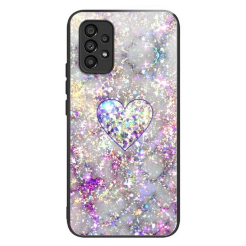 Θήκη Samsung Galaxy A53 5G Glitter Heart Tempered Glass