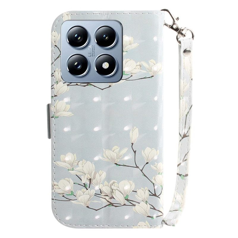 Δερματινη Θηκη Xiaomi 14t Pro Strap Magnolias