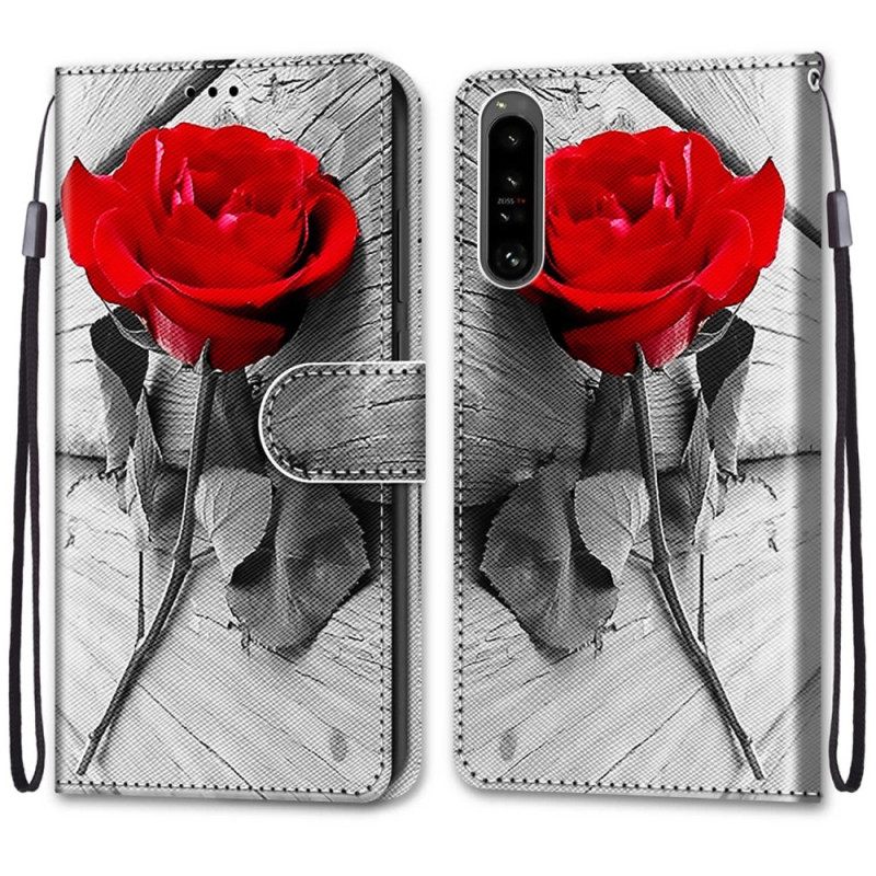 Κάλυμμα Sony Xperia 1 IV Floral Με Λουράκι