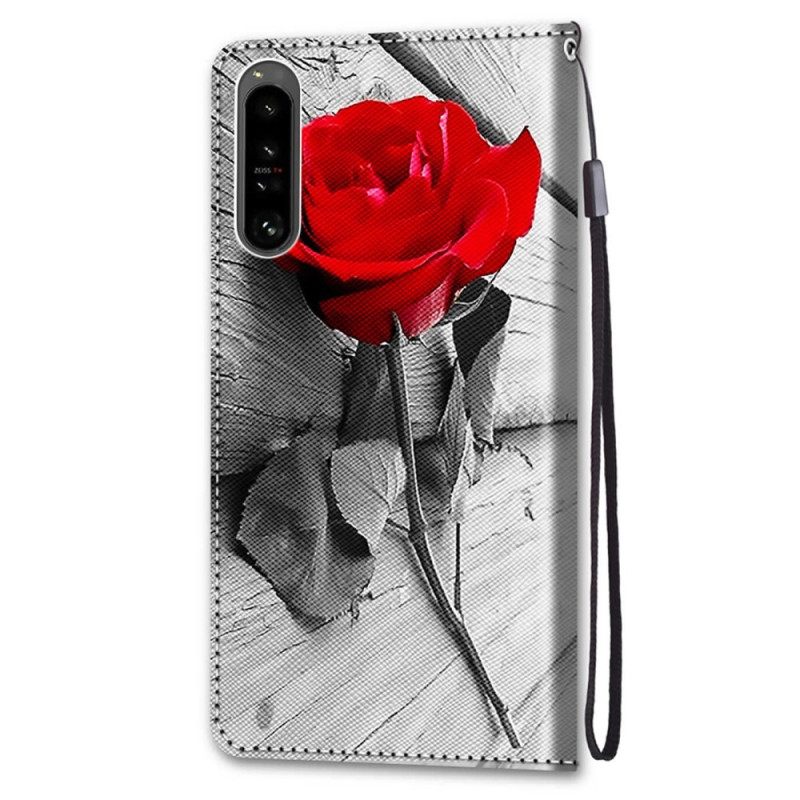 Κάλυμμα Sony Xperia 1 IV Floral Με Λουράκι