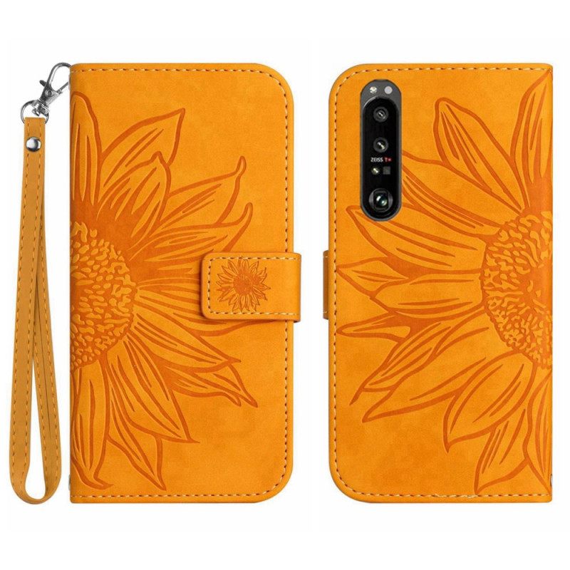 Κάλυμμα Sony Xperia 1 IV με κορδονι Strappy Sunflower