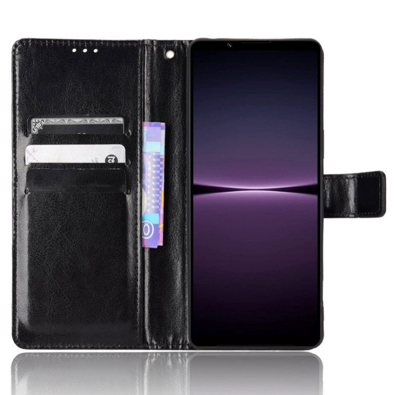 Θήκη Flip Sony Xperia 1 IV με κορδονι Flashy Strappy