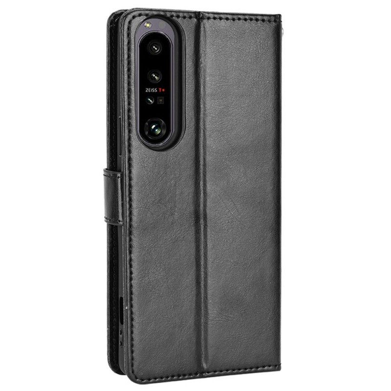 Θήκη Flip Sony Xperia 1 IV με κορδονι Flashy Strappy