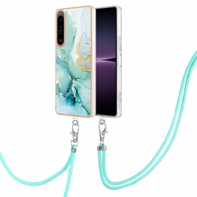 Θήκη Sony Xperia 1 IV με κορδονι Με Μαρμάρινο Κορδόνι