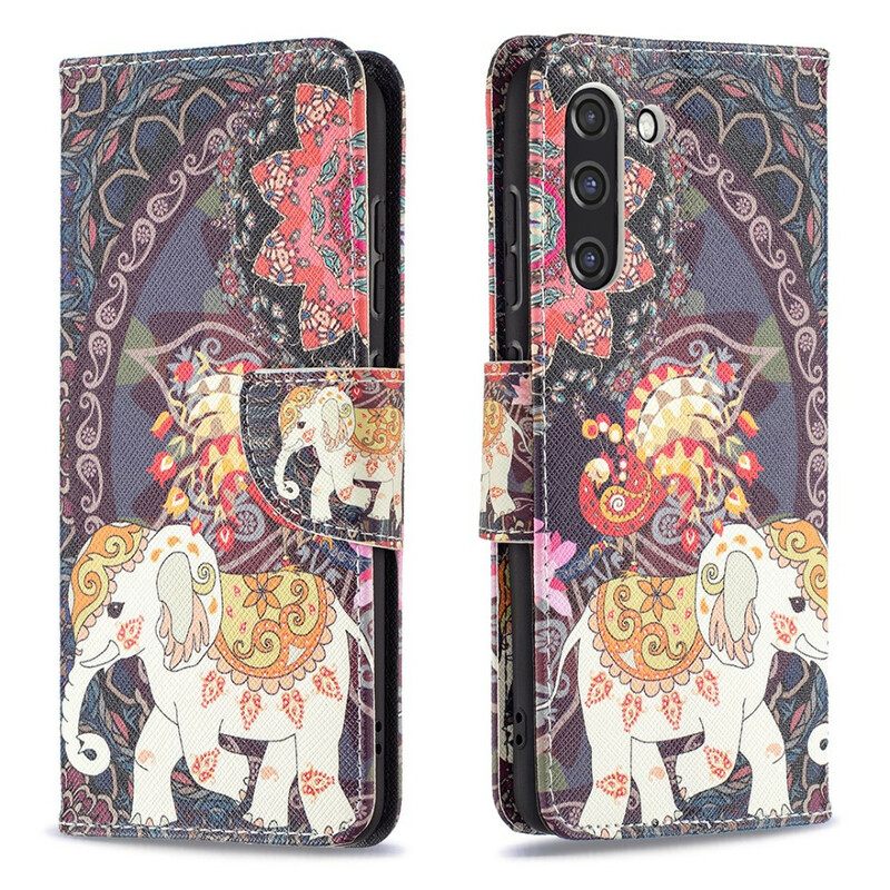 Κάλυμμα Samsung Galaxy S21 FE Ethnic Elephants Mandala