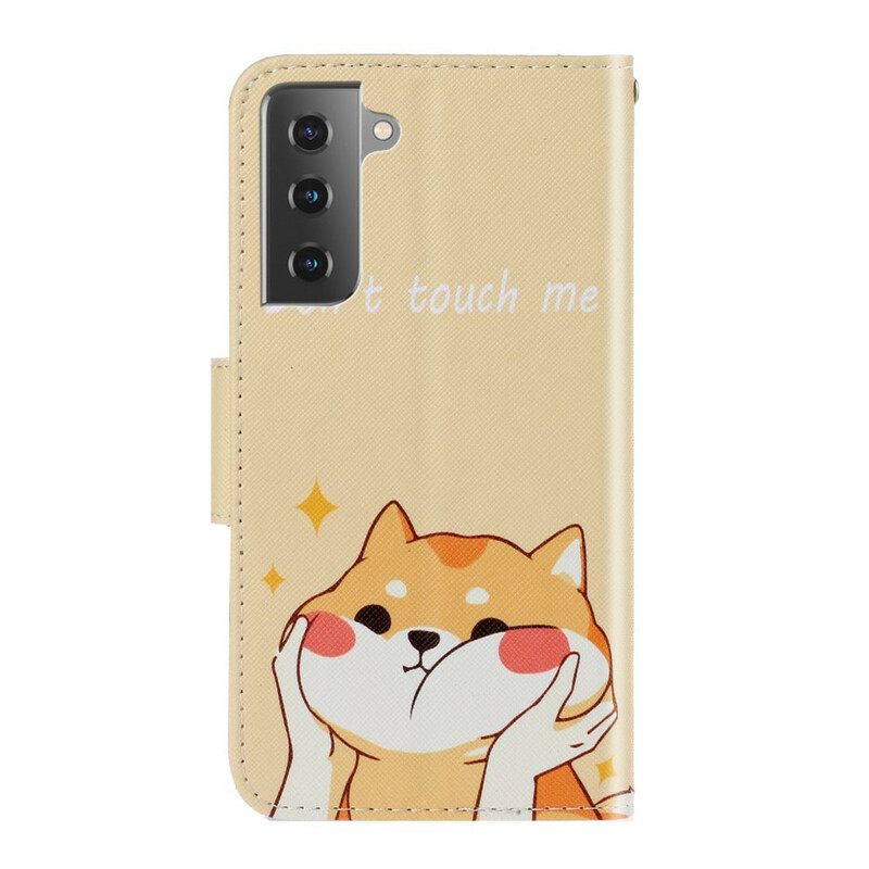 Κάλυμμα Samsung Galaxy S21 FE με κορδονι Cat Don't Touch Me With Strap