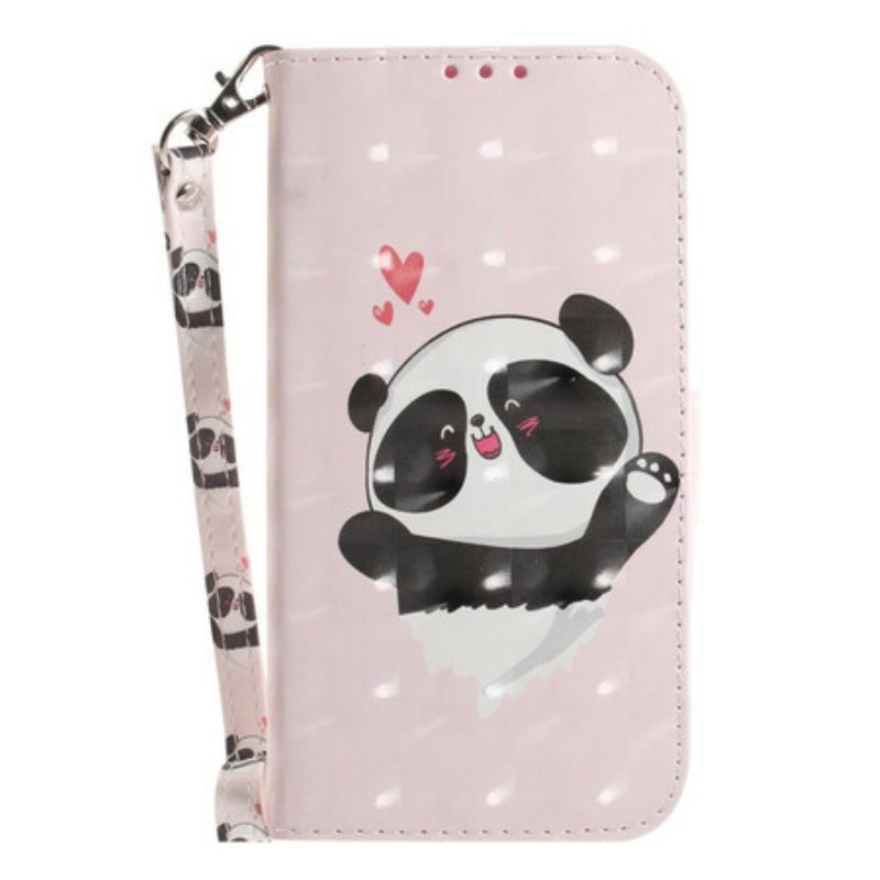 Κάλυμμα Samsung Galaxy S21 FE με κορδονι Panda Love With Lanyard