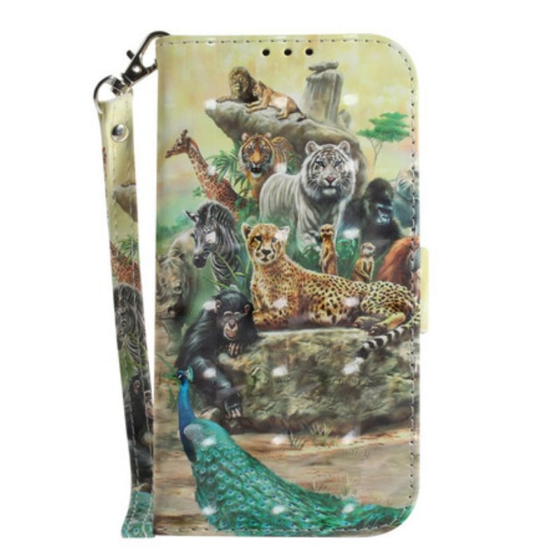 Κάλυμμα Samsung Galaxy S21 FE με κορδονι Thong Safari Animals