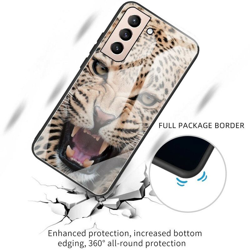 θηκη κινητου Samsung Galaxy S21 FE Leopard Tempered Glass