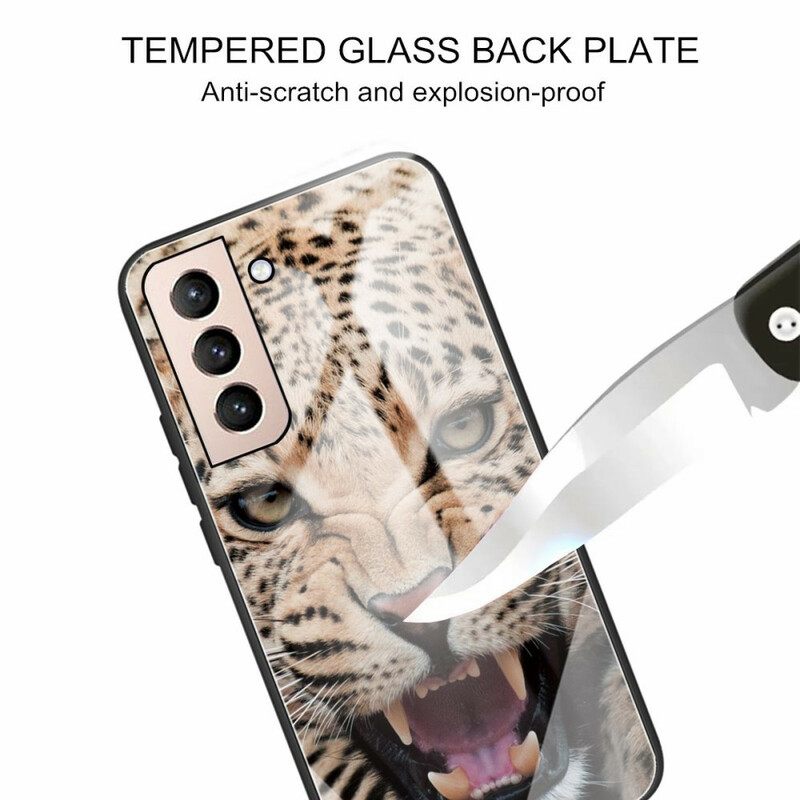 θηκη κινητου Samsung Galaxy S21 FE Leopard Tempered Glass