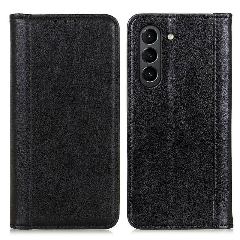 θηκη κινητου Samsung Galaxy S21 FE Θήκη Flip Elegance Split Leather Litchi