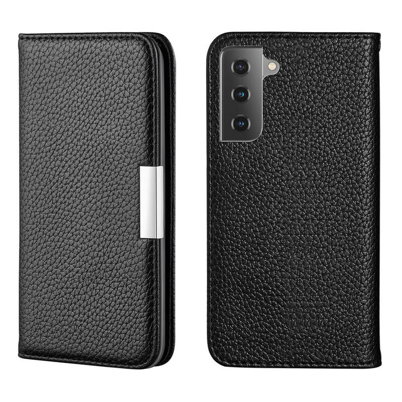 θηκη κινητου Samsung Galaxy S21 FE Θήκη Flip Faux Leather Litchi Ultra Chic