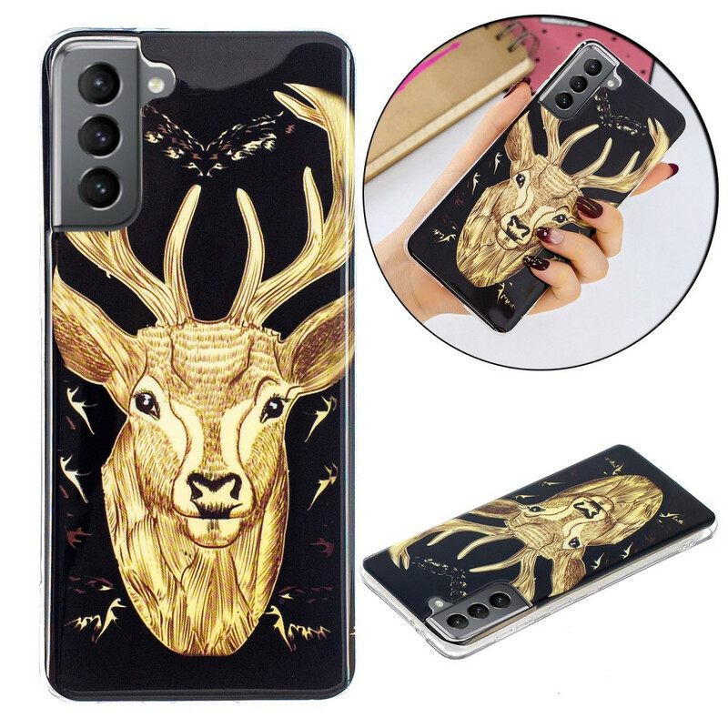 Θήκη Samsung Galaxy S21 FE Fluorescent Majestic Deer