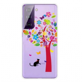 Θήκη Samsung Galaxy S21 FE Γάτα Κάτω Από Το Δέντρο