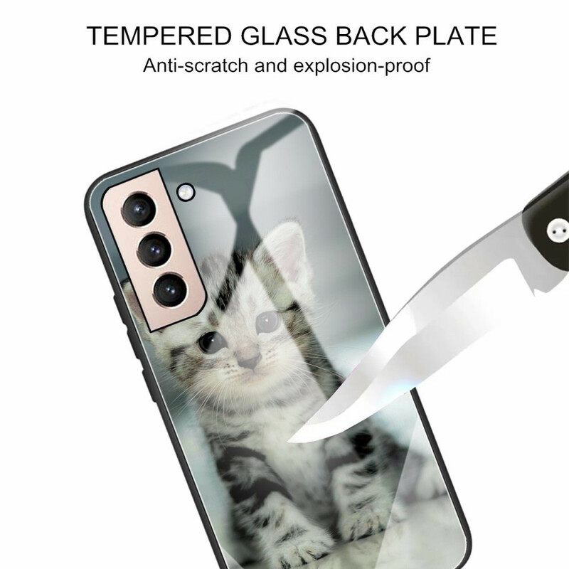 Θήκη Samsung Galaxy S21 FE Kitten Tempered Glass