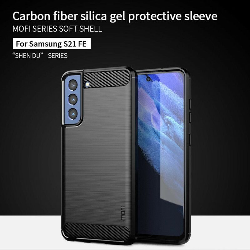 Θήκη Samsung Galaxy S21 FE Mofi Brushed Carbon Fiber