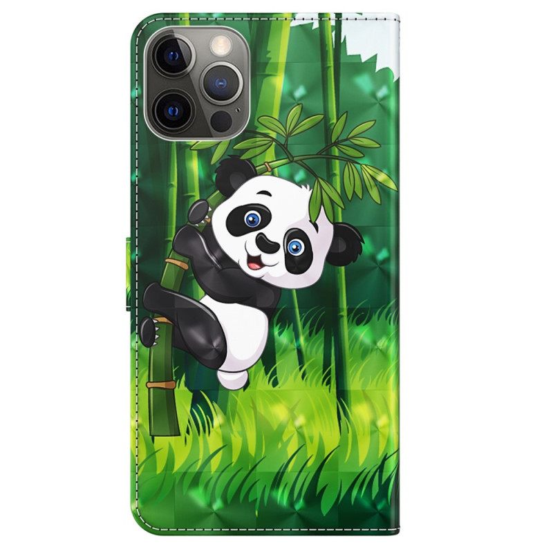 Κάλυμμα iPhone 15 Pro Max με κορδονι 3d Bamboo Panda Με Λουράκι