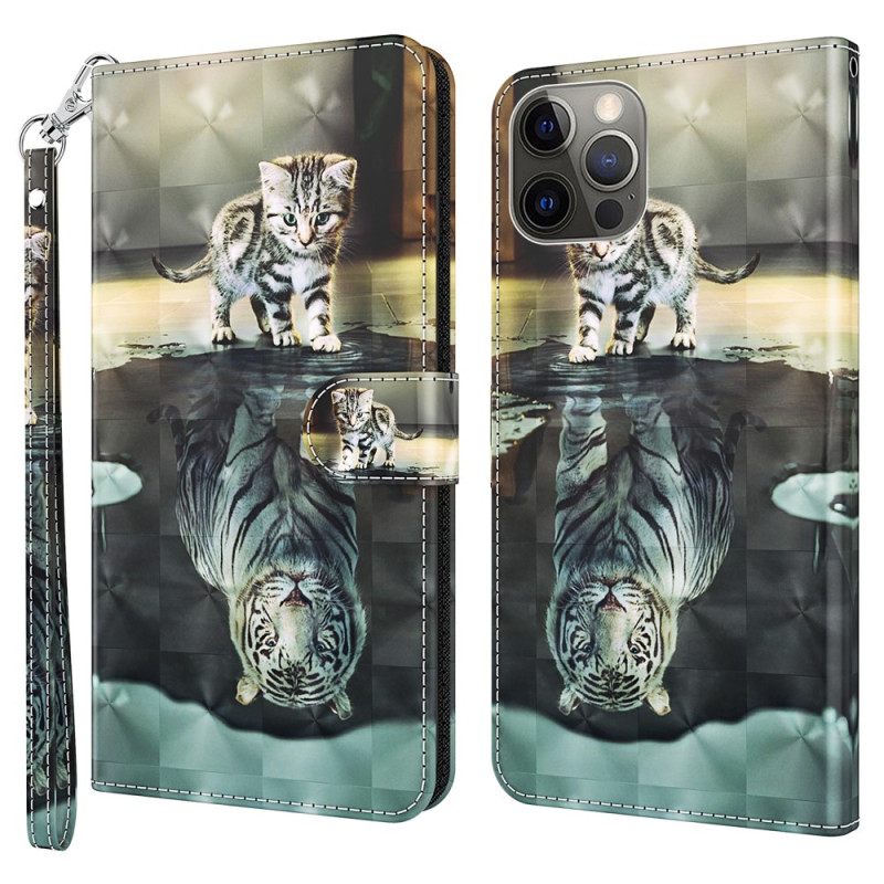 Κάλυμμα iPhone 15 Pro Max με κορδονι 3d Dream Kitten With Strap