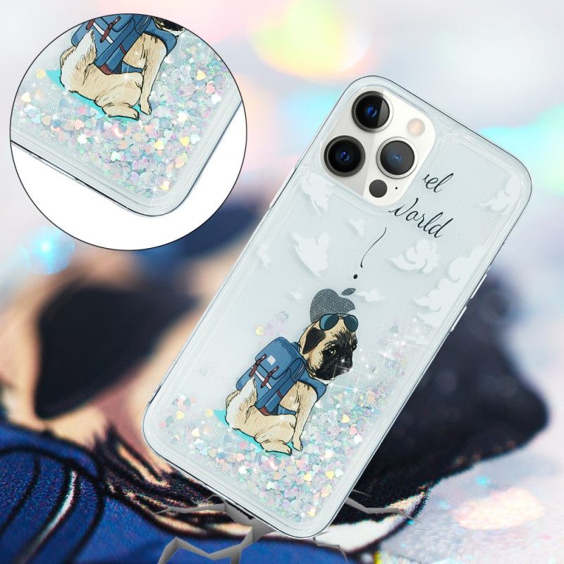 θηκη κινητου iPhone 15 Pro Max Glitter Dog