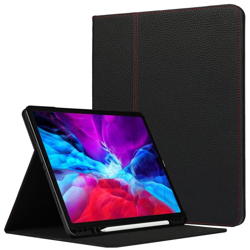 Θήκη Flip iPad Pro 12.9" (2020) Γνήσιο Δέρμα Litchi