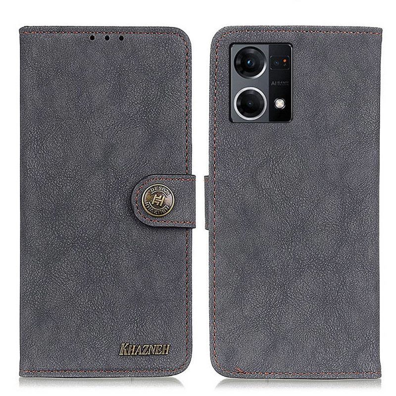 Κάλυμμα Oppo Reno 7 Khazneh Retro Split Faux Leather