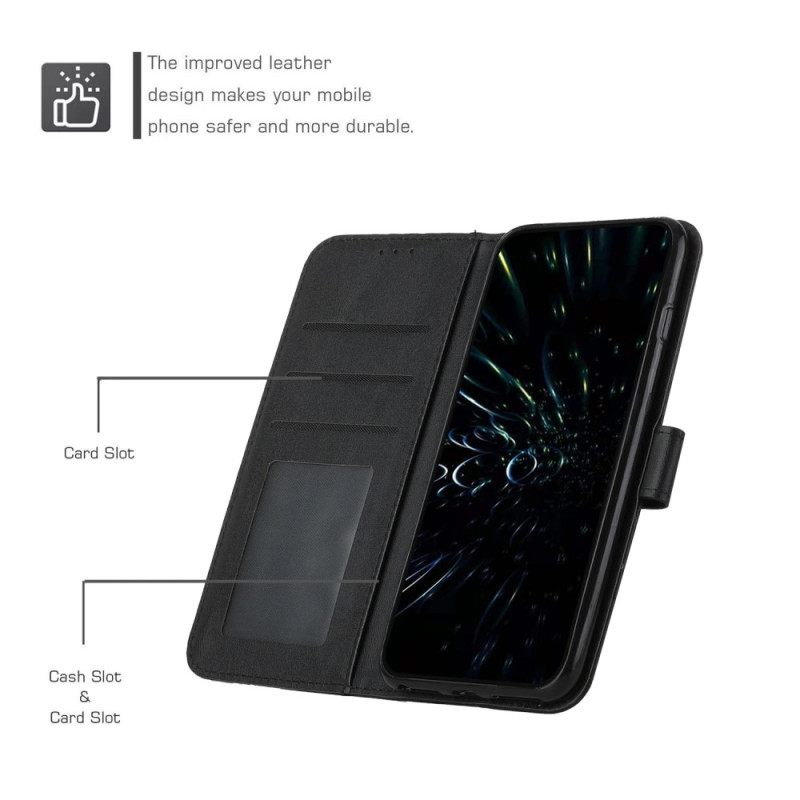 Θήκη Flip Oppo Reno 7 με κορδονι Strappy Geo Leather Effect