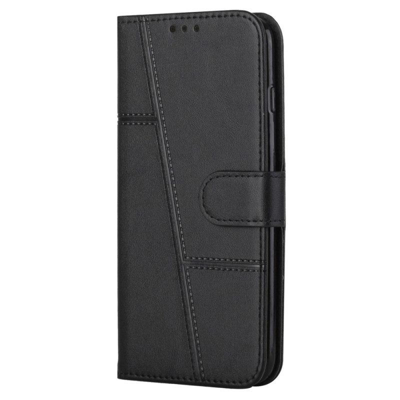 Θήκη Flip Oppo Reno 7 με κορδονι Strappy Geo Leather Effect