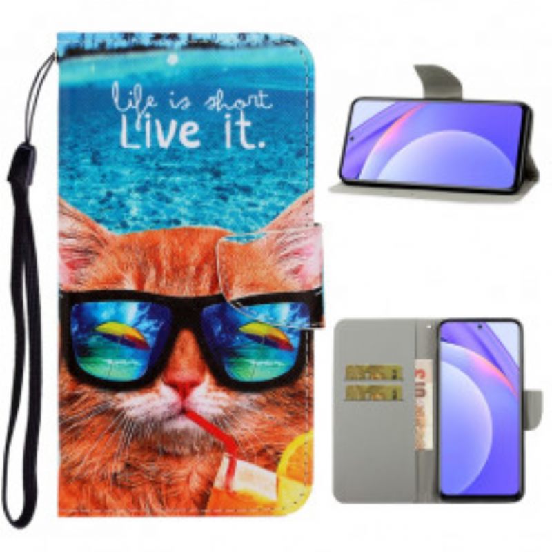 Κάλυμμα Xiaomi Mi 10T Lite με κορδονι Cat Live It Strappy