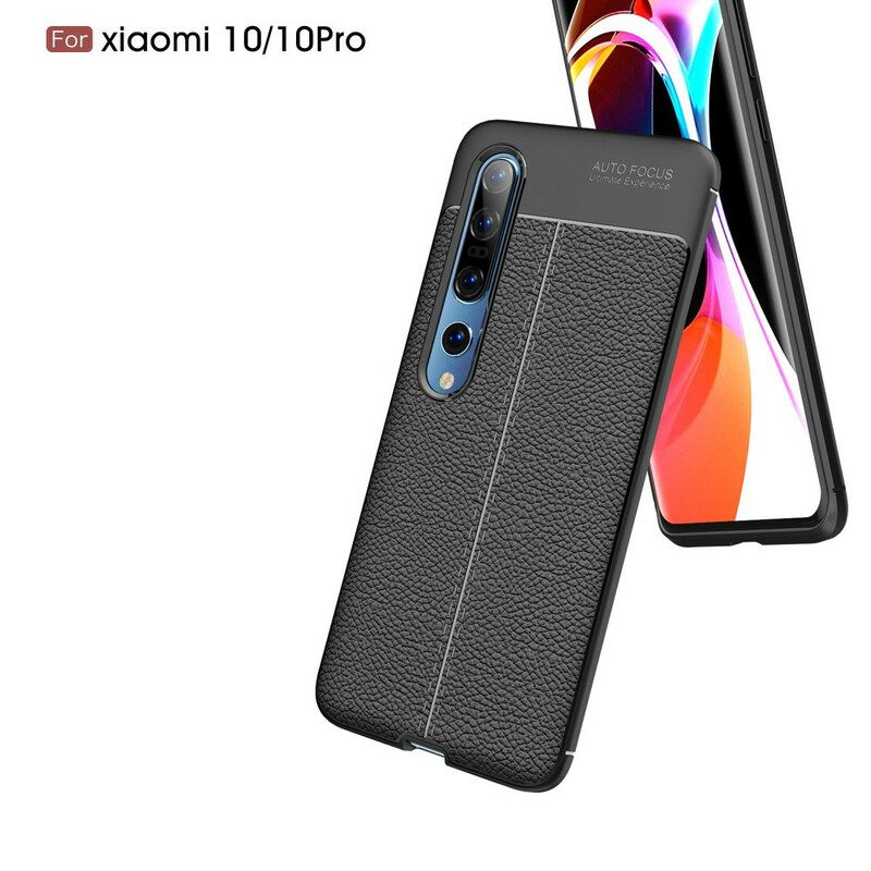 Θήκη Xiaomi Mi 10 / 10 Pro Δερμάτινο Εφέ Litchi Double Line