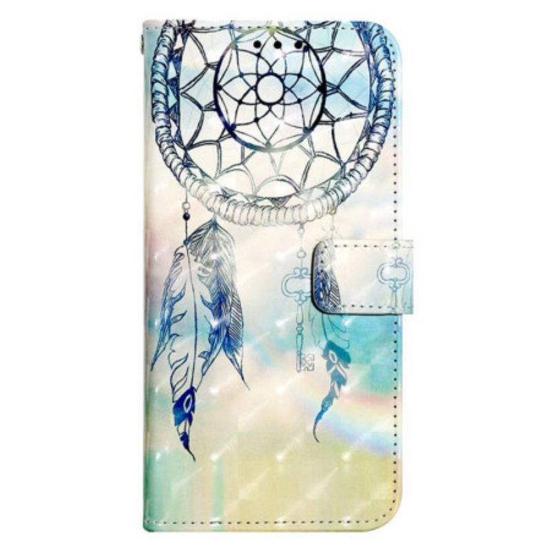 Δερματινη Θηκη Samsung Galaxy S24 5g Blue Watercolor Dream Catcher