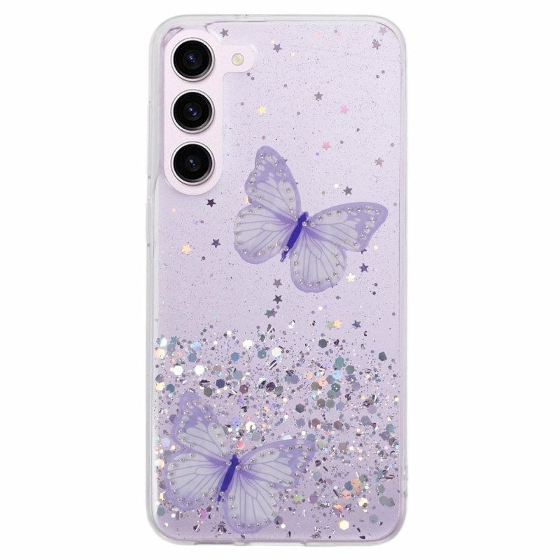 Κάλυμμα Samsung Galaxy S24 5g Πεταλούδες Glitter