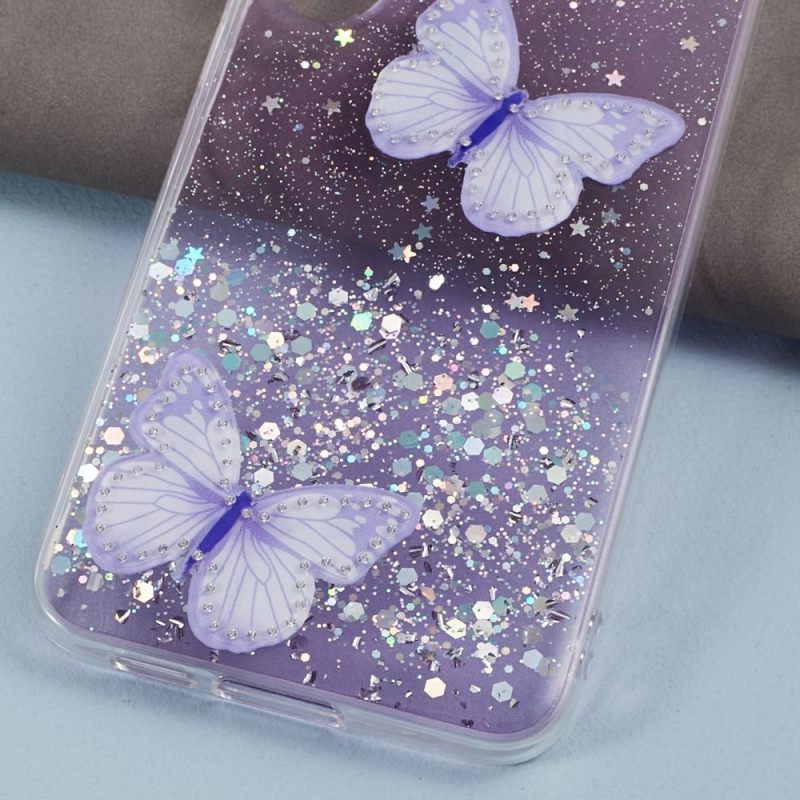 Κάλυμμα Samsung Galaxy S24 5g Πεταλούδες Glitter