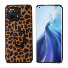 θηκη κινητου Xiaomi Mi 11 (5G) Δαχτυλίδι Leopard Style-support