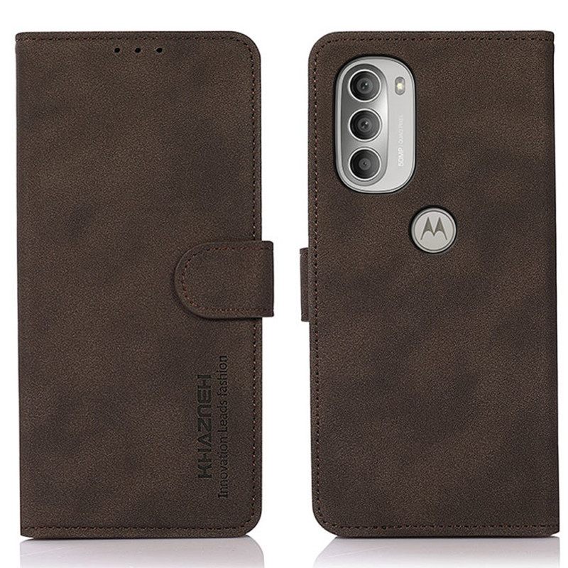 Κάλυμμα Moto G51 5G Khazneh Fashion Leather Effect