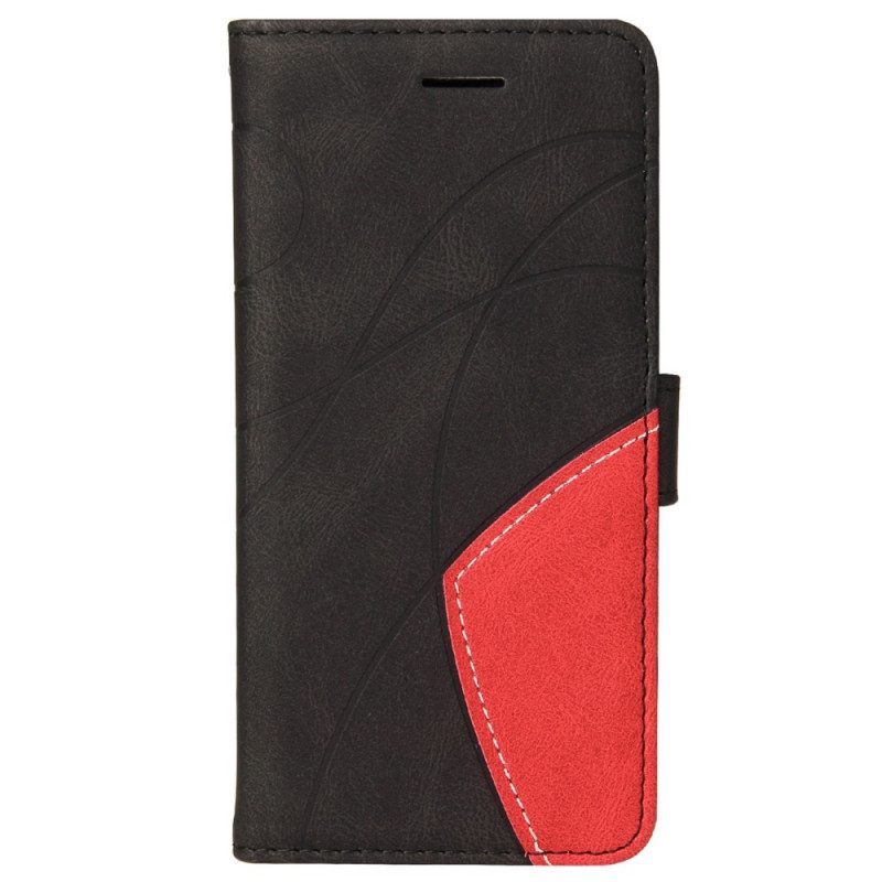 Κάλυμμα Realme GT Neo 3T / Neo 2 Δίχρωμο Signature Faux Leather