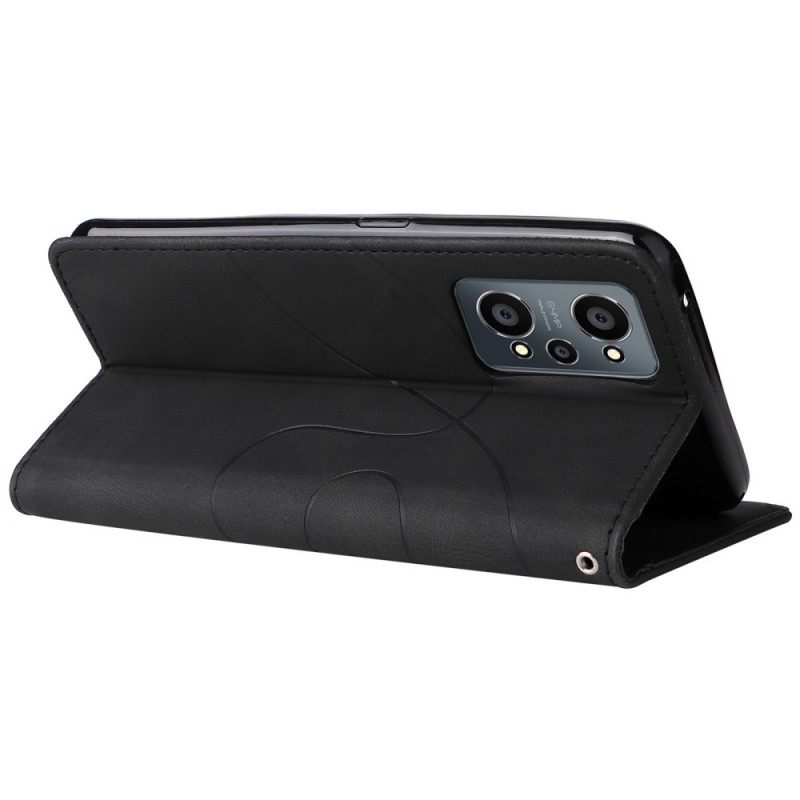 Κάλυμμα Realme GT Neo 3T / Neo 2 Δίχρωμο Signature Faux Leather